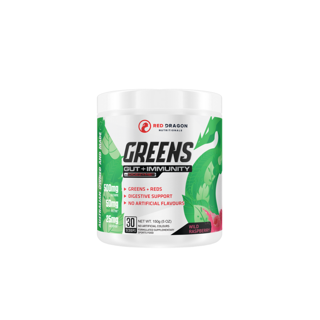 Red Dragon Nutritionals - Greens Gut + Immunity Blend 30 Servings - Best Body