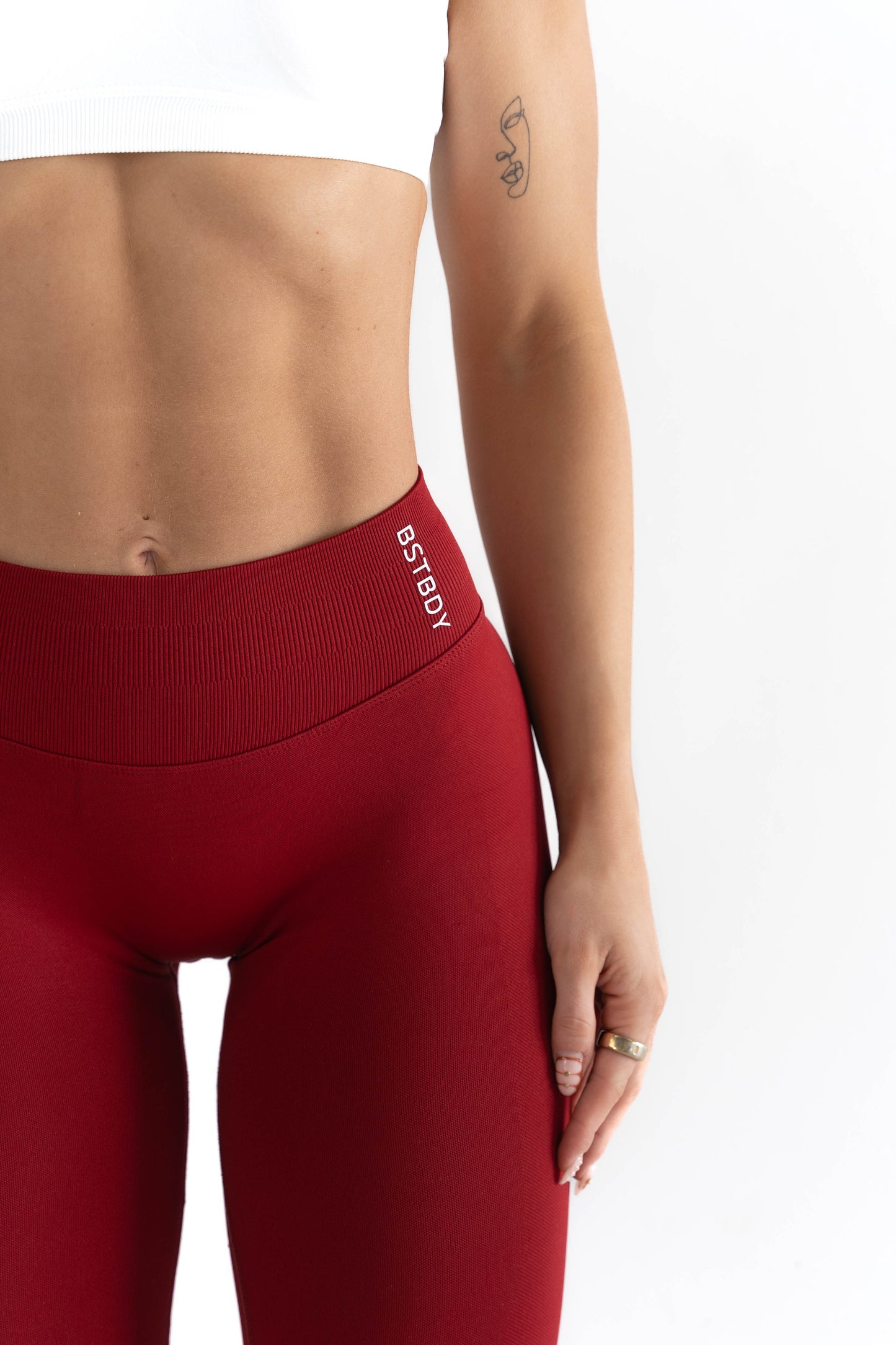 Dynamic Full Length Tights - Cherry