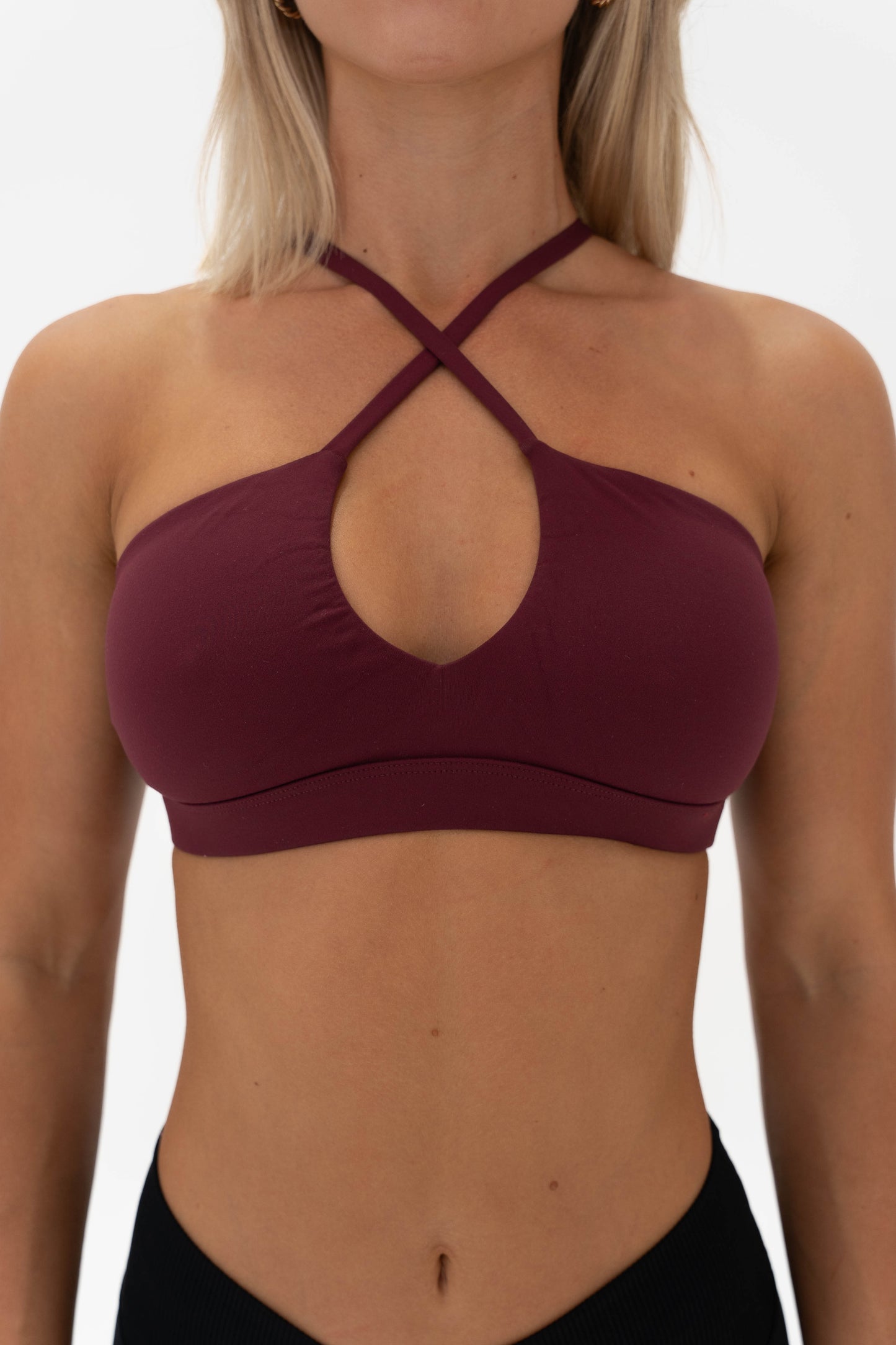 Choke Hold Bra - Dark Red