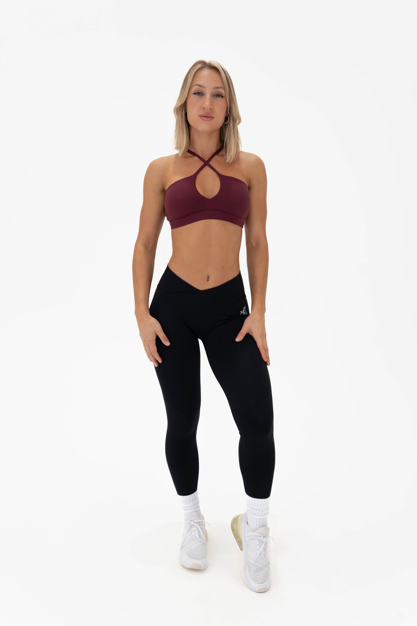 Choke Hold Bra - Dark Red