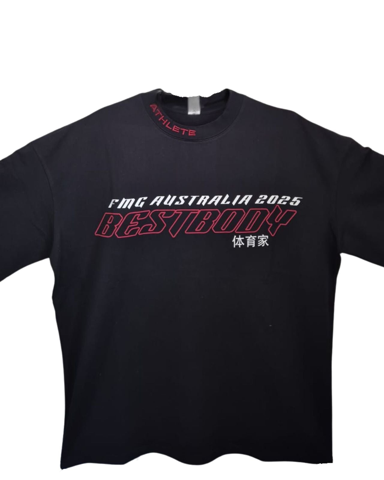 Oversized Tee – FMG Athlete – RED - Best Body