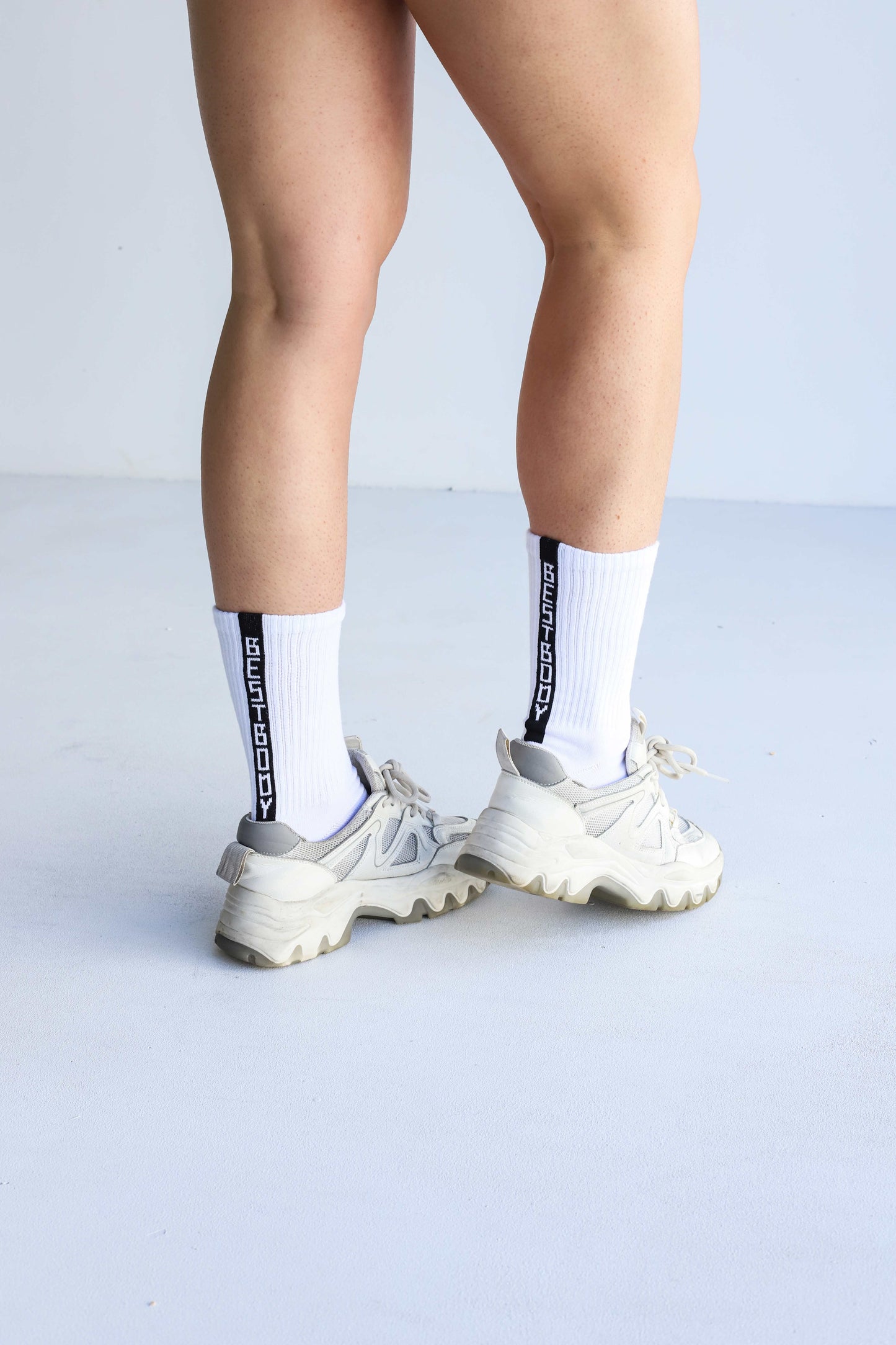 White Socks Line Em Up Logo