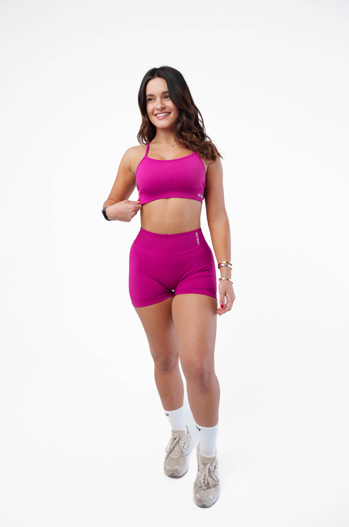 Dynamic Hybrid Bra - Berry