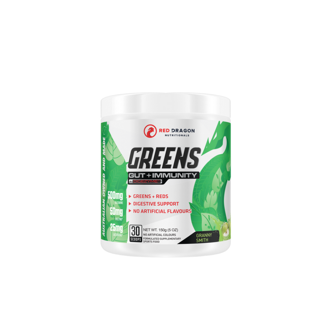 Red Dragon Nutritionals - Greens Gut + Immunity Blend 30 Servings - Best Body