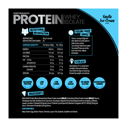 Black Wolf - Whey Isolate 25 Serves