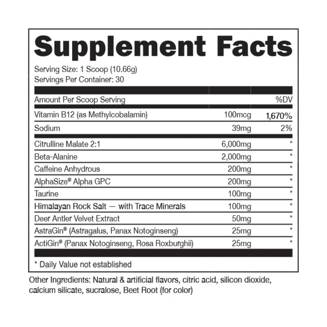 Bucked Up - Pre Workout 30 Serves