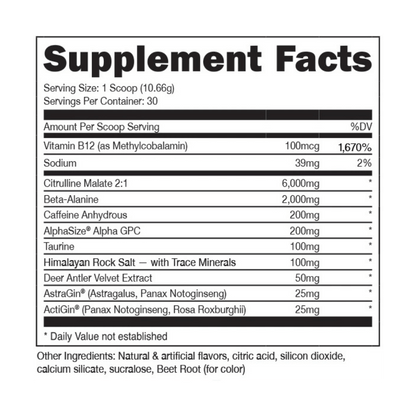 Bucked Up - Pre Workout 30 Serves