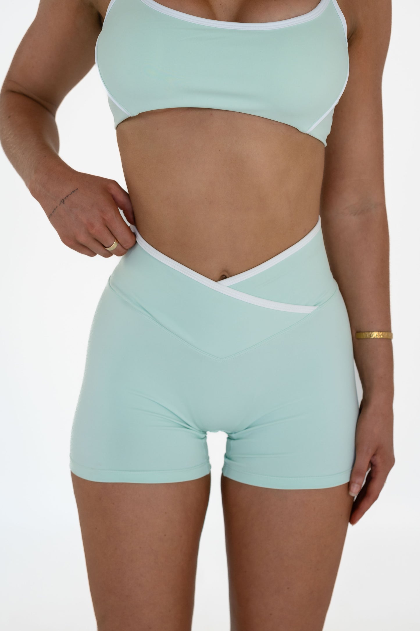 Dual Tone Shorts - Sage