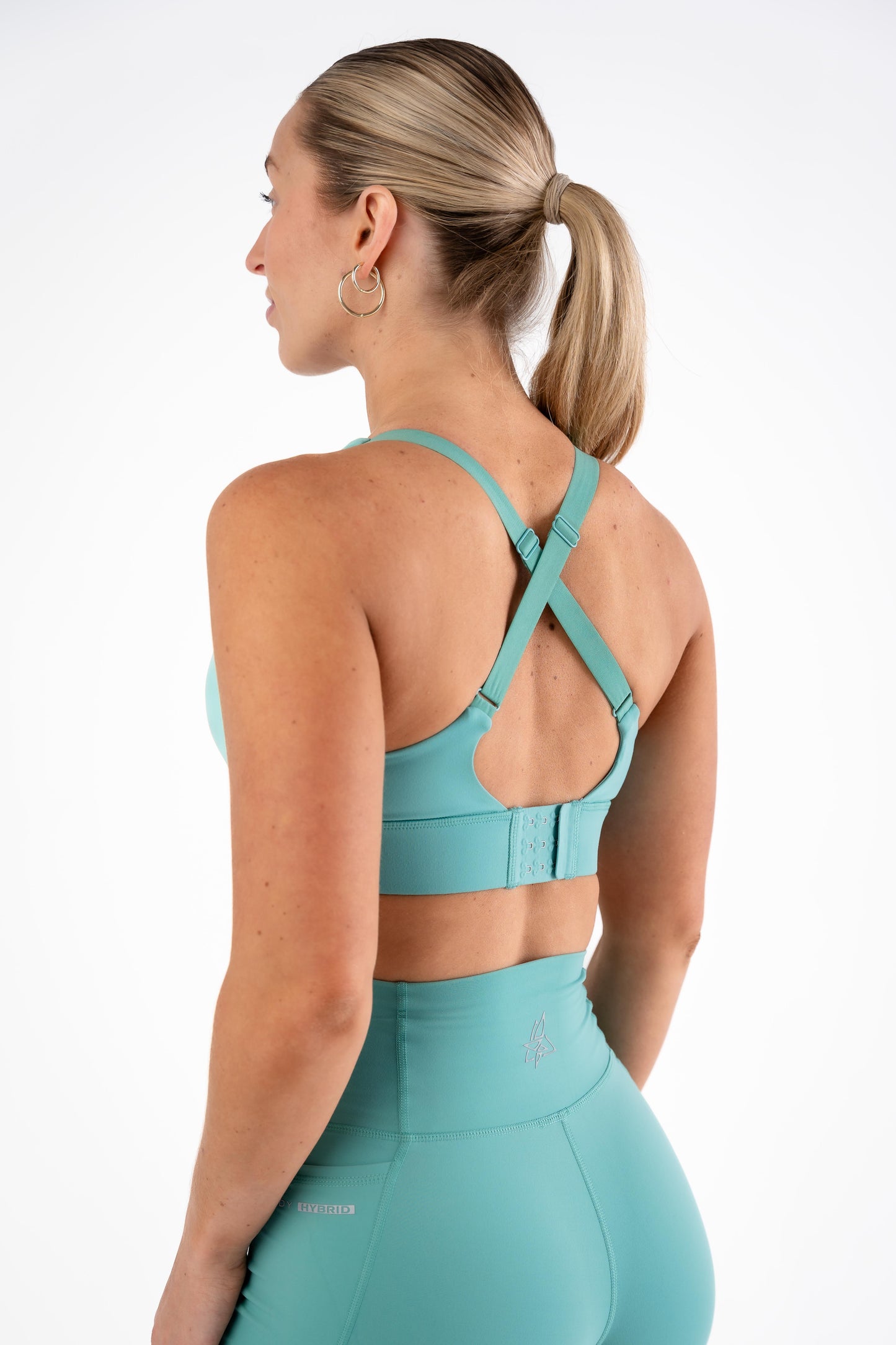 Women's Hybrid Run Bra - Agate Green