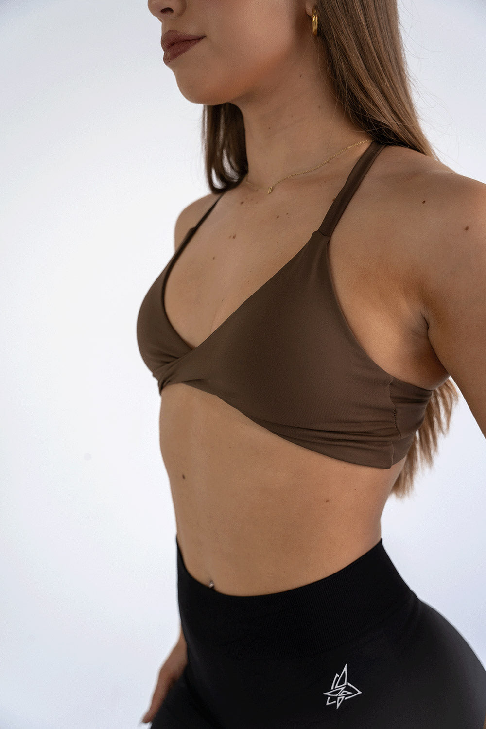 Elan Sports Bra - Coffee