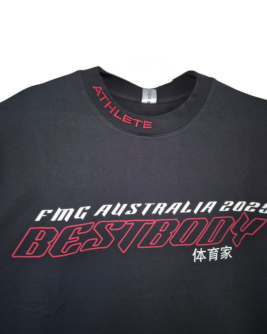 Oversized Tee – FMG Athlete – RED - Best Body