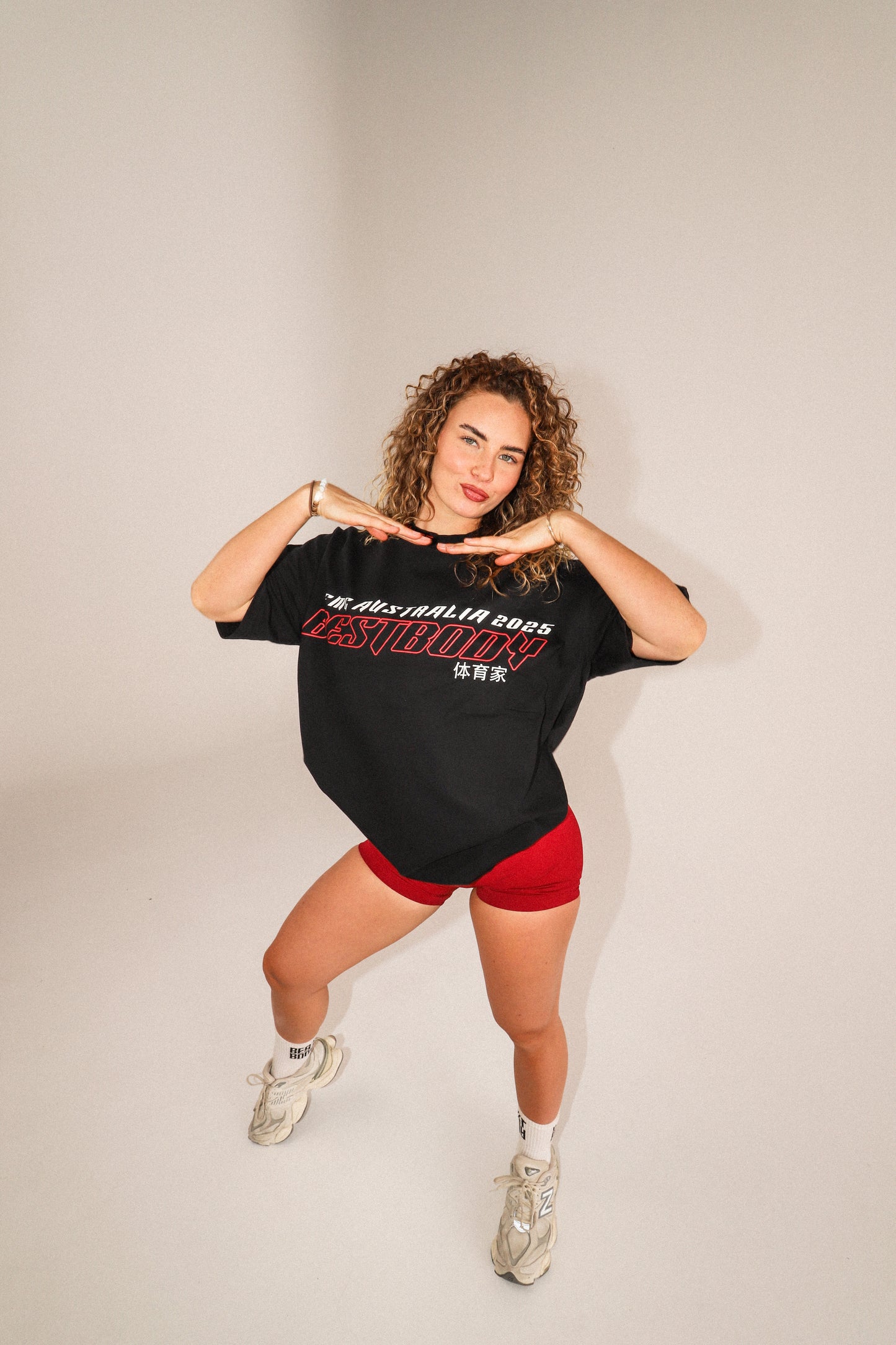 Oversized Tee – FMG Athlete – RED