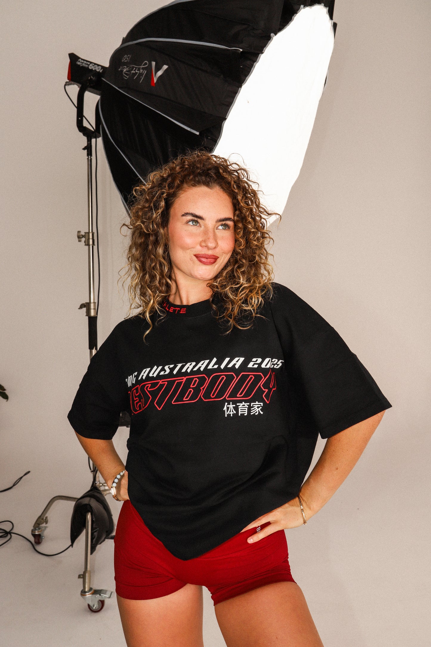 Oversized Tee – FMG Athlete – RED