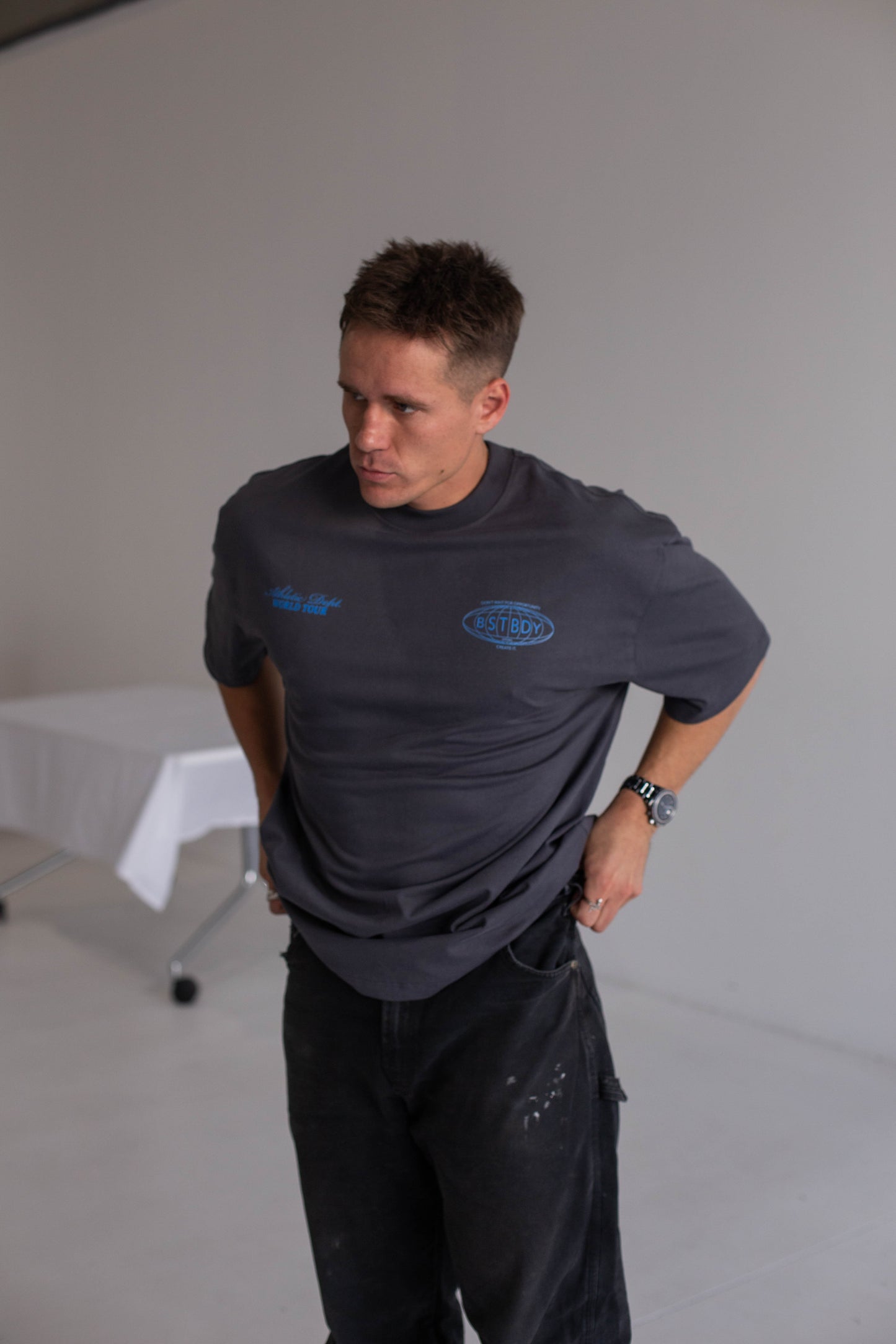 Athletic Dept Premium Heavy Tee - Dark Grey