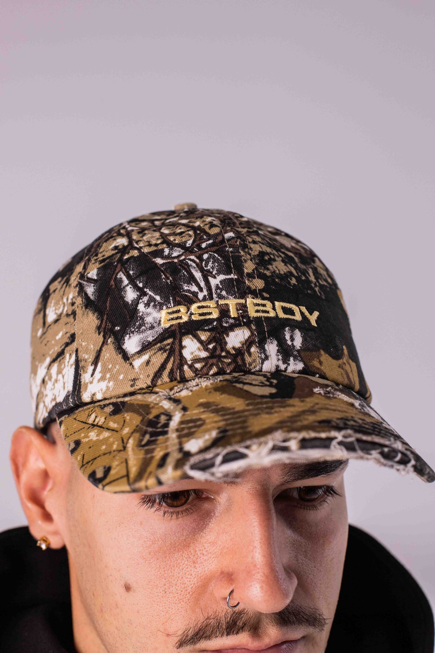 Baseball Cap - Distressed - Bush Camo