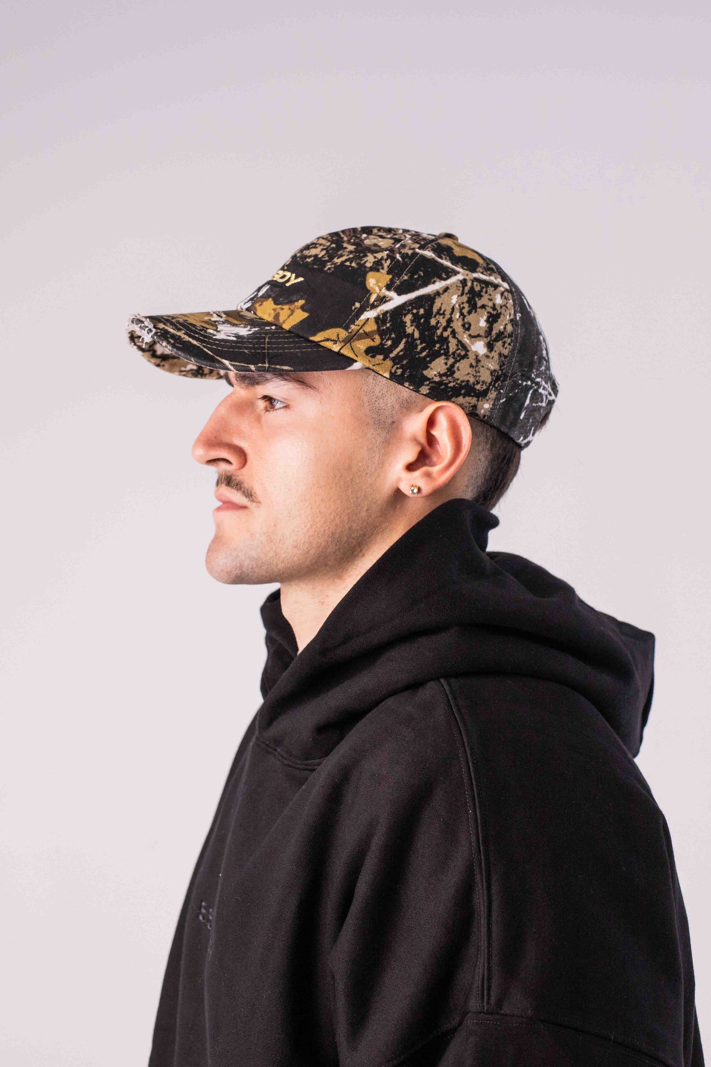 Baseball Cap - Distressed - Bush Camo