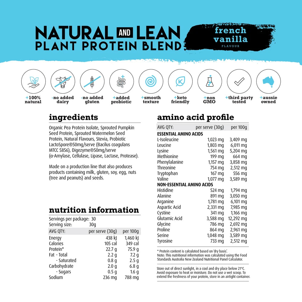 White Wolf Nutrition - Lean Vegan Protein 900g