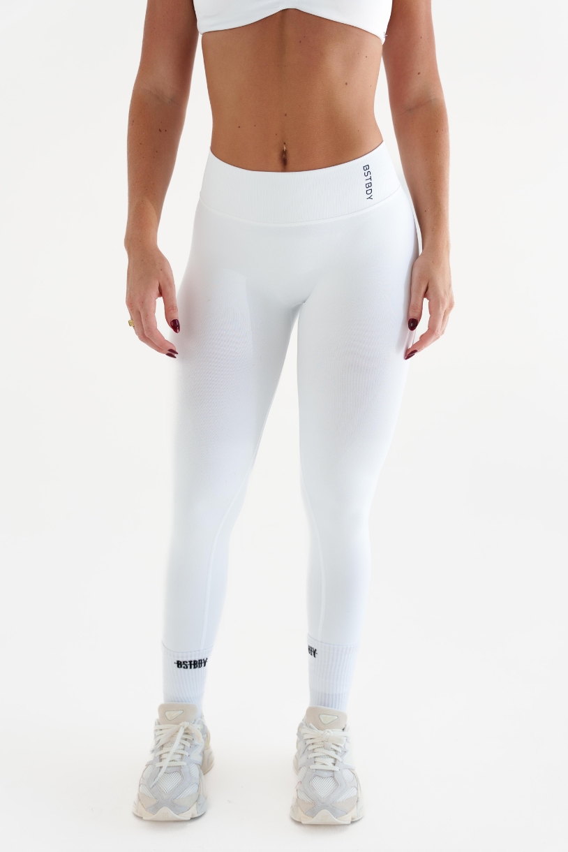 Dynamic V-sculpt Full Length Tights - White
