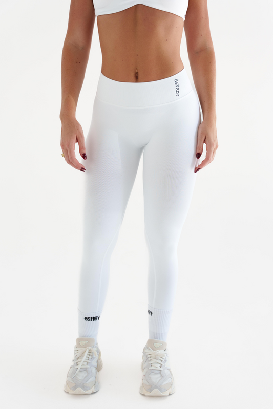 Dynamic V-sculpt Full Length Tights - White