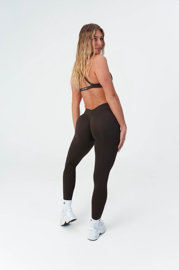 Dynamic V-sculpt Full Length Tights - Espresso