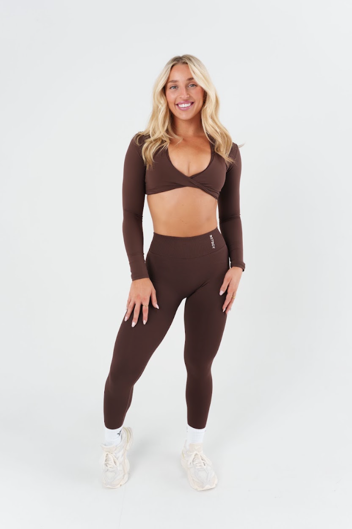 Dynamic V-sculpt Full Length Tights - Mocha