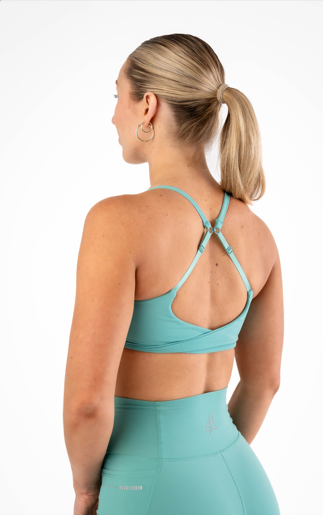 Women's Hybrid Train Bra - Agate Green