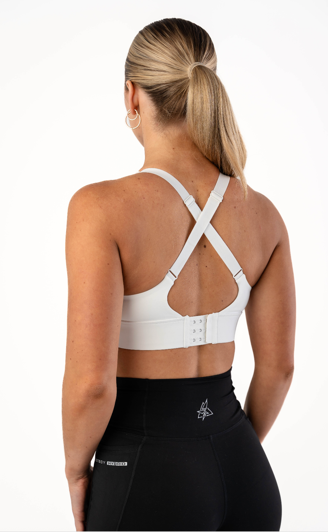 Women's Hybrid Run Bra - White