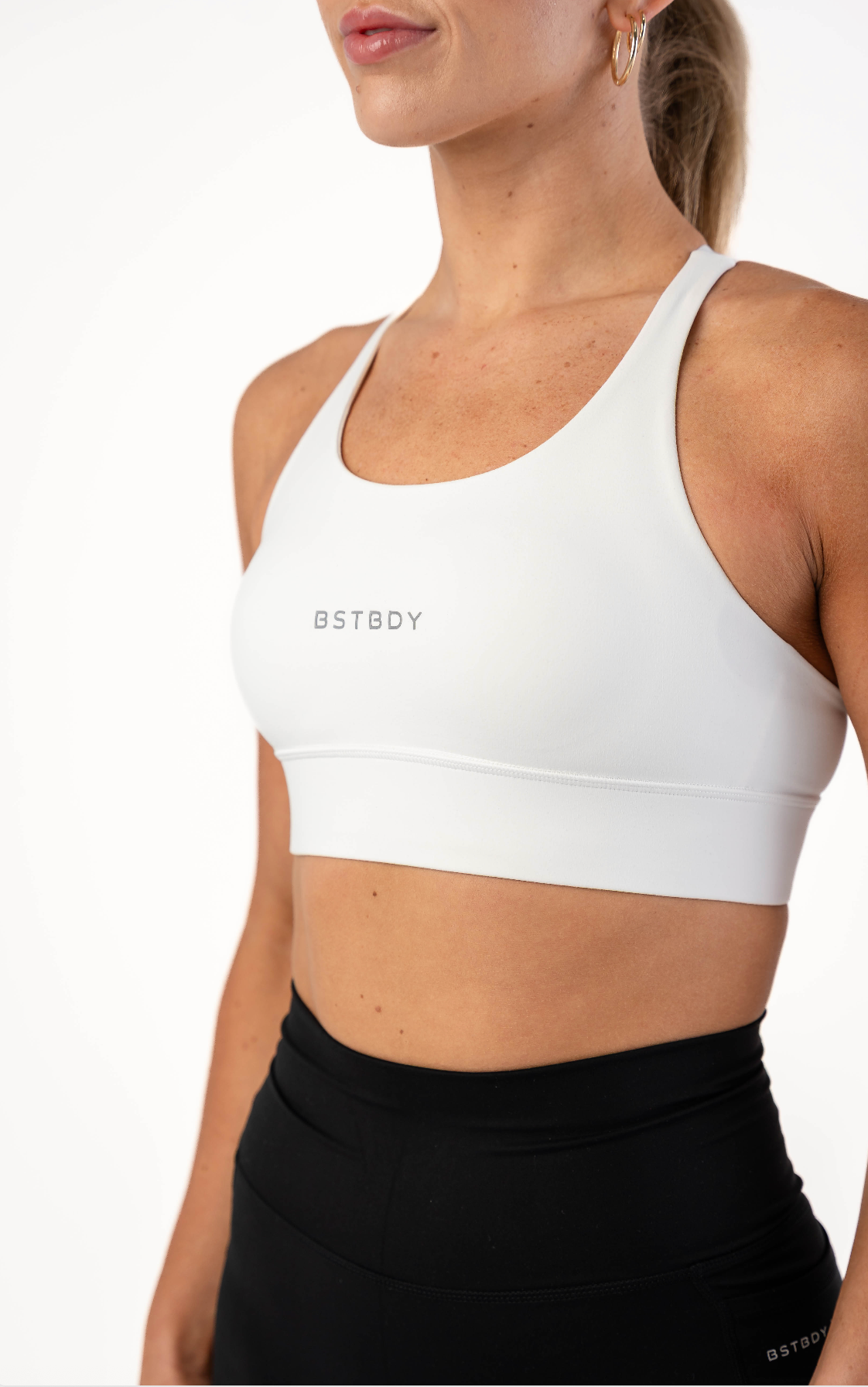 Women's Hybrid Run Bra - White