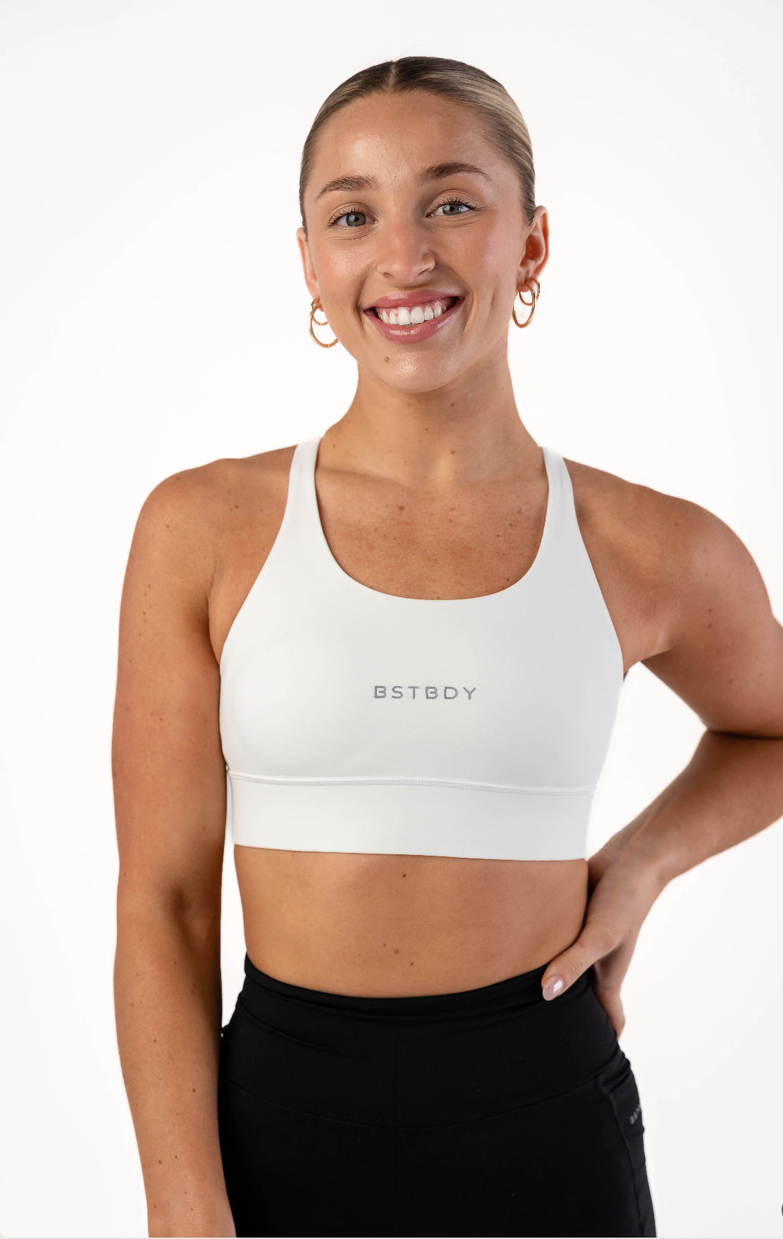 Women's Hybrid Run Bra - White