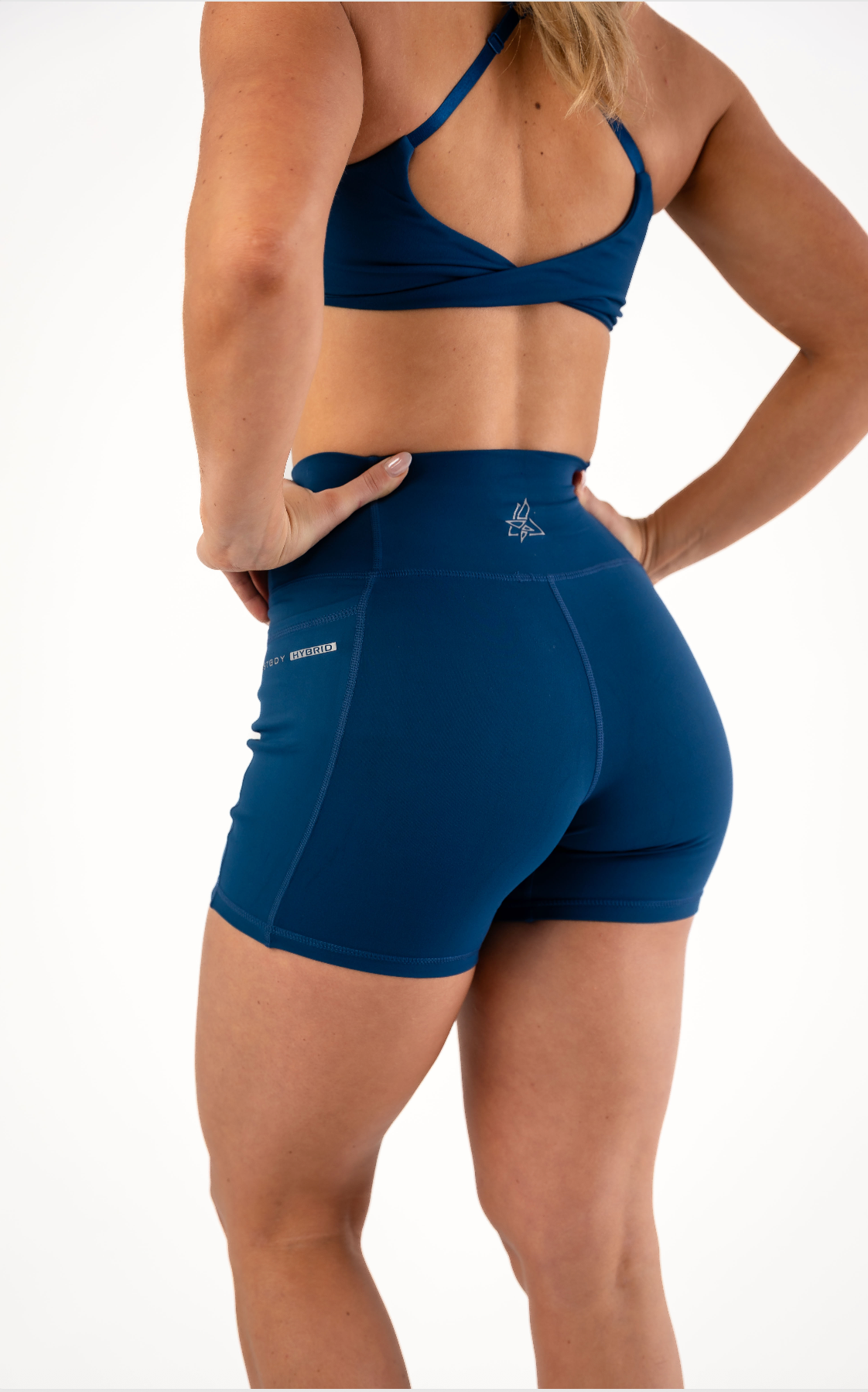 Women's Hybrid Train Shorts - Estate Blue