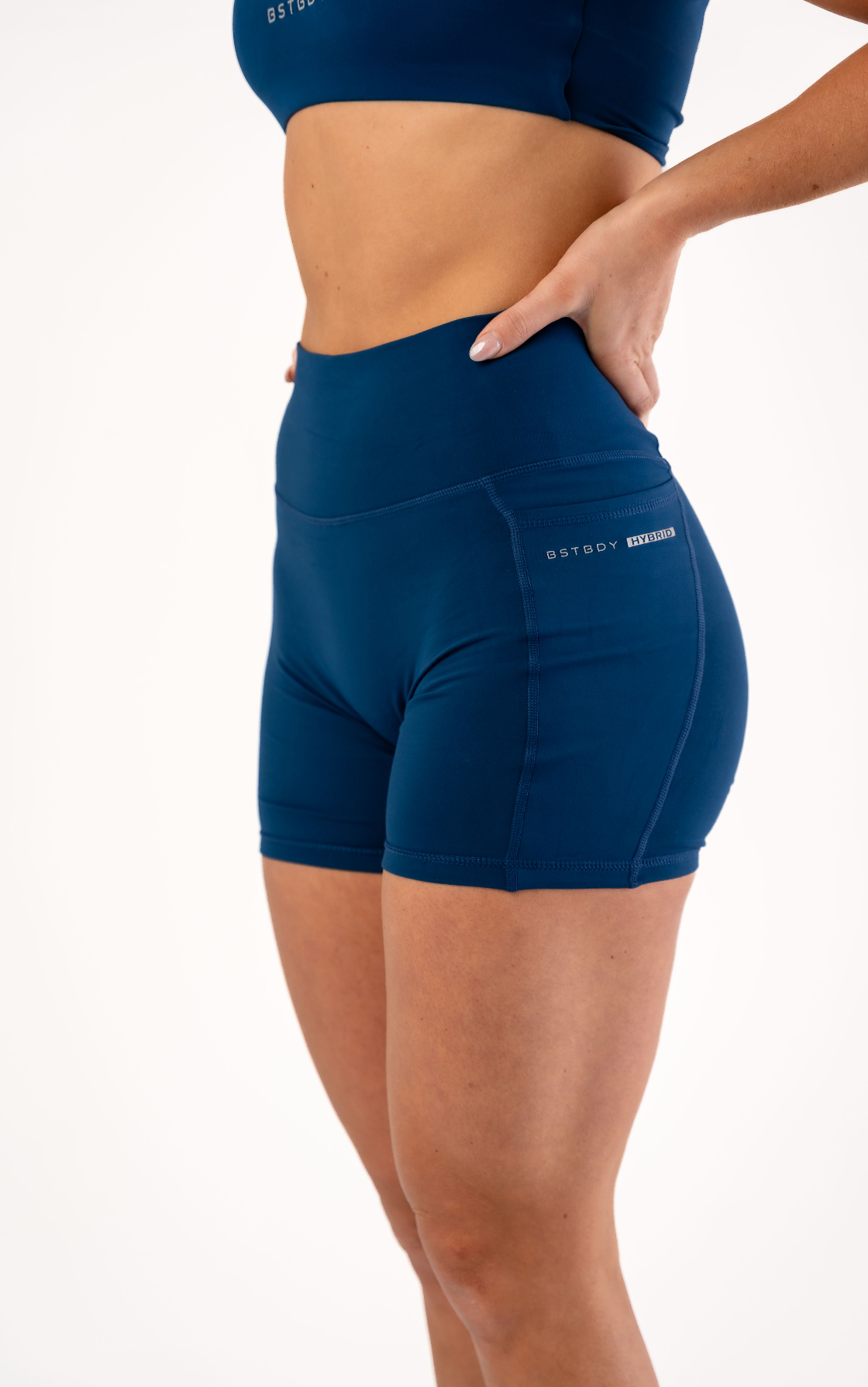 Women's Hybrid Train Shorts - Estate Blue