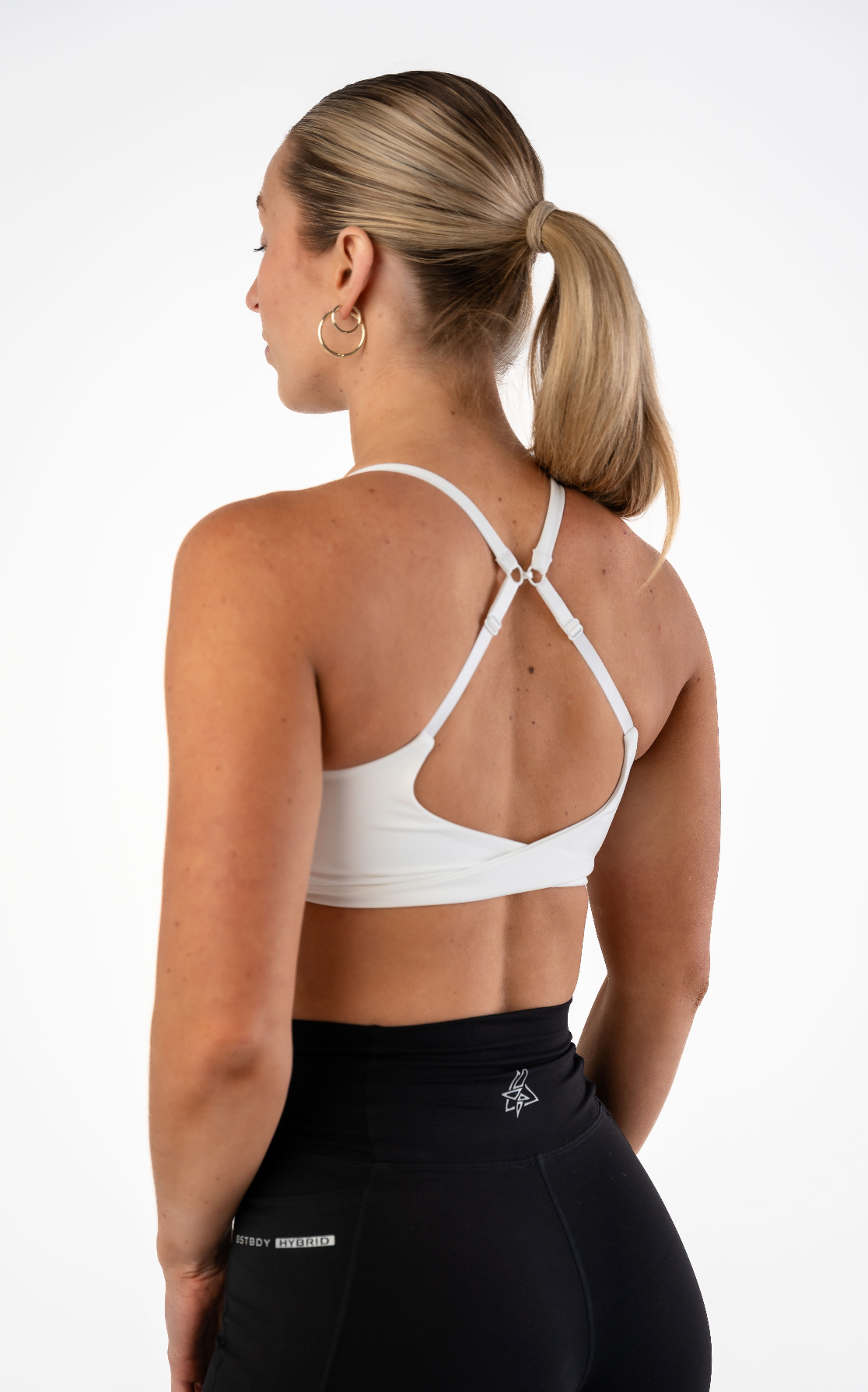 Women's Hybrid Train Bra - White