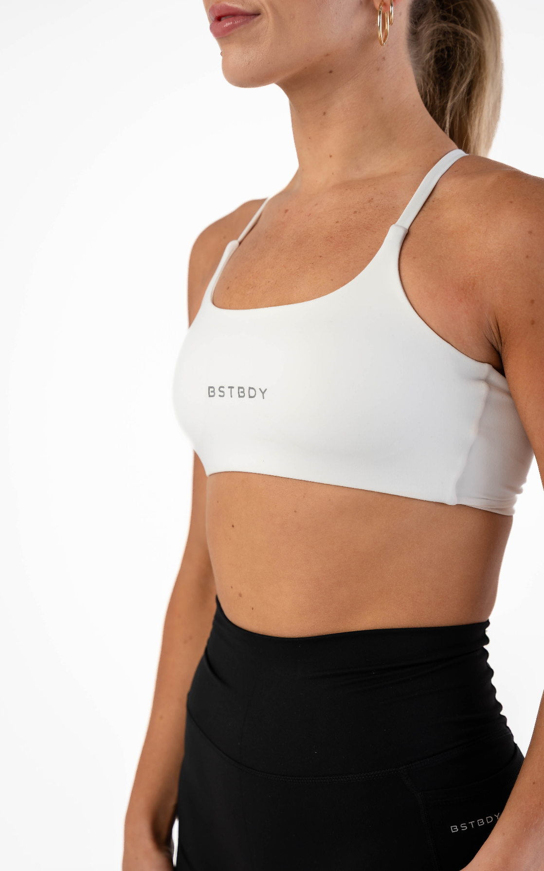 Women's Hybrid Train Bra - White