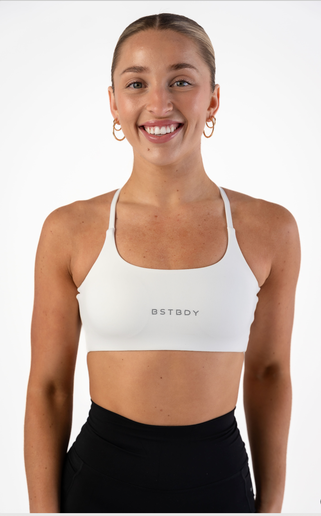 Women's Hybrid Train Bra - White