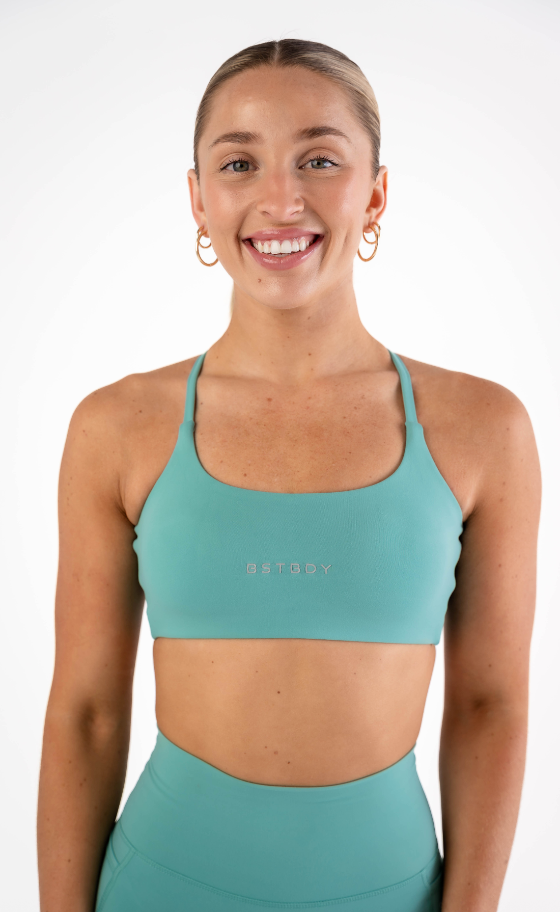 Women's Hybrid Train Bra - Agate Green