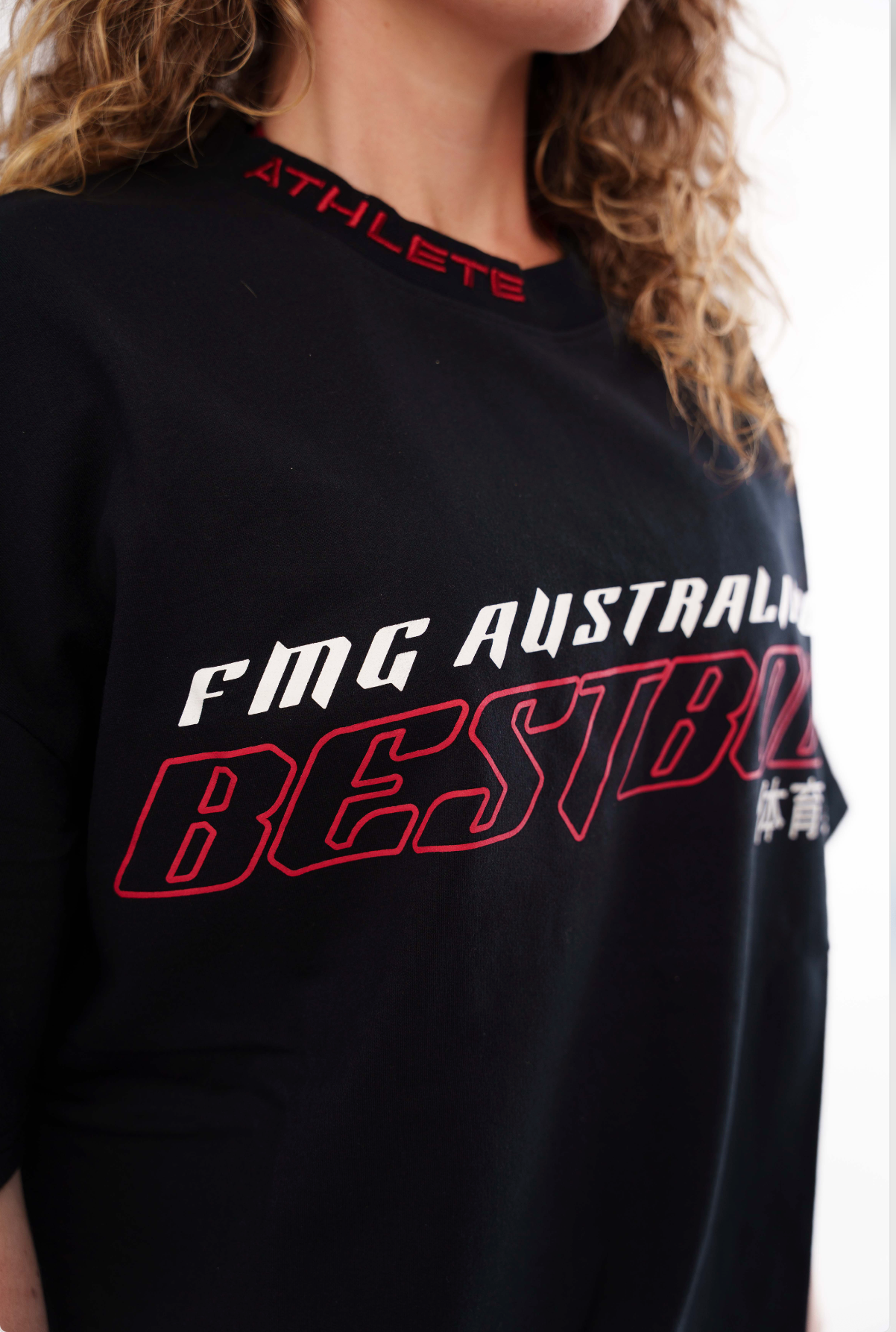 Oversized Tee – FMG Athlete – RED