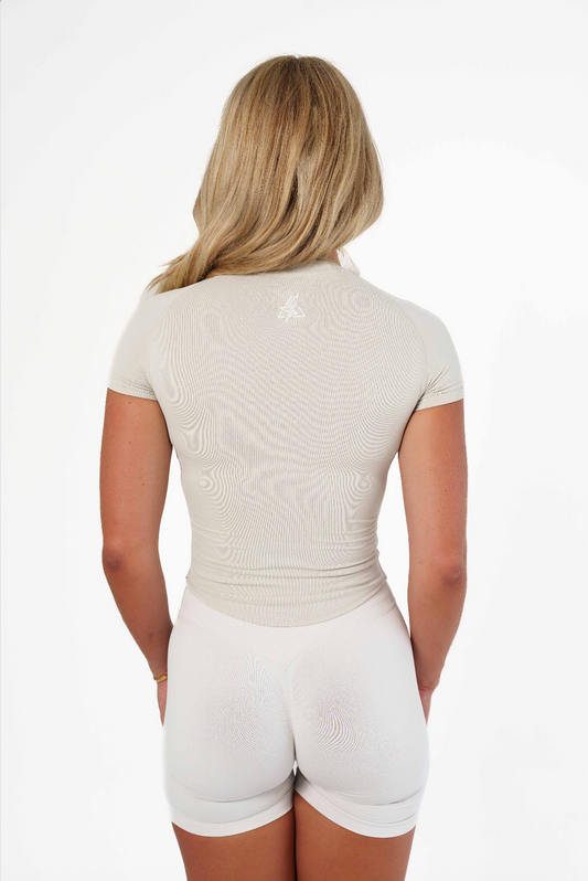 Dynamic Fitted Tee - Stone