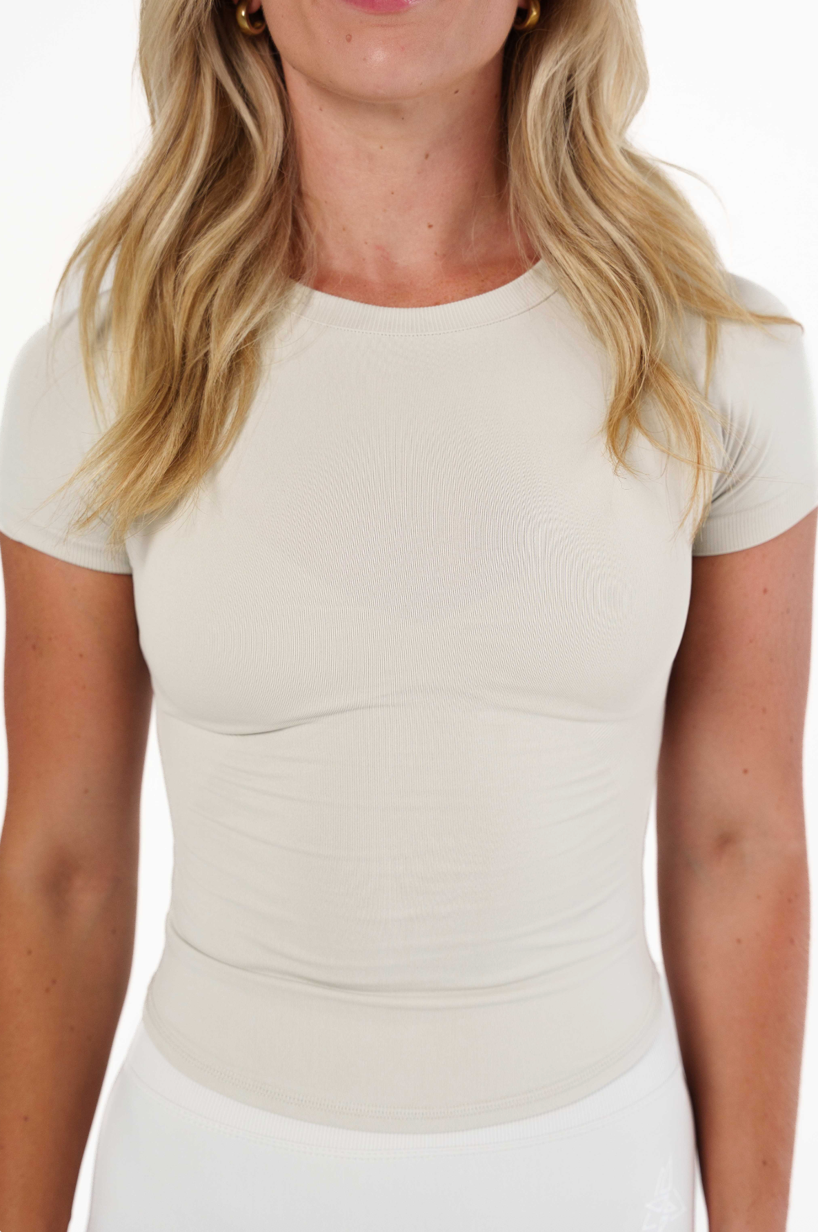 Dynamic Fitted Tee - Stone