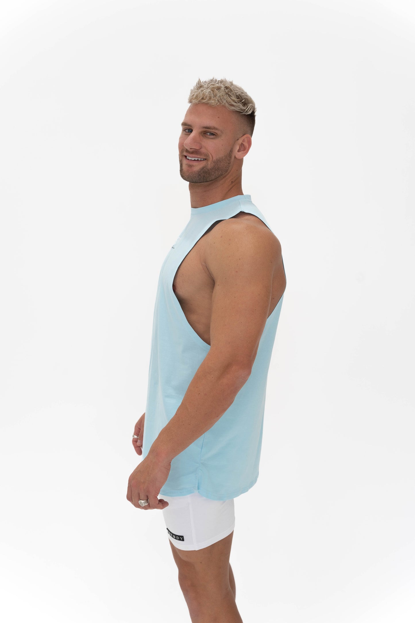 Muscle Fit Tank - Pastel Blue