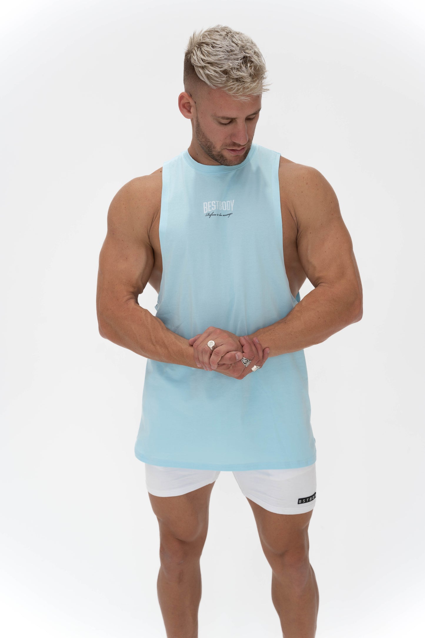 Muscle Fit Tank - Pastel Blue