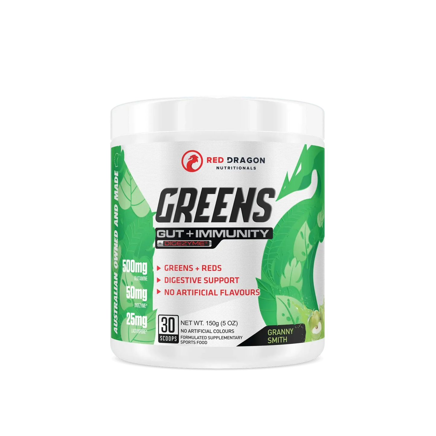 Red Dragon Nutritionals - Greens Gut + Immunity Blend 30 Servings