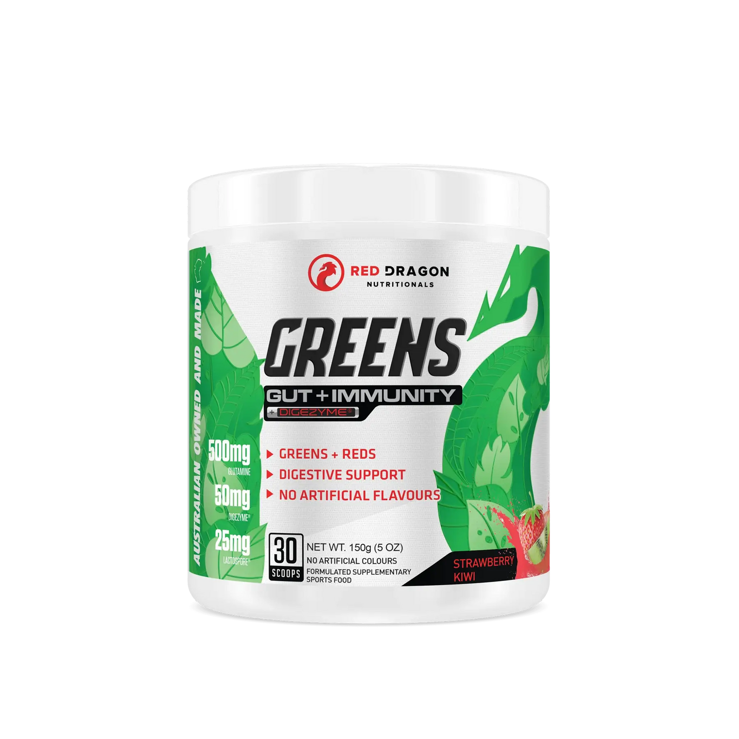 Red Dragon Nutritionals - Greens Gut + Immunity Blend 30 Servings