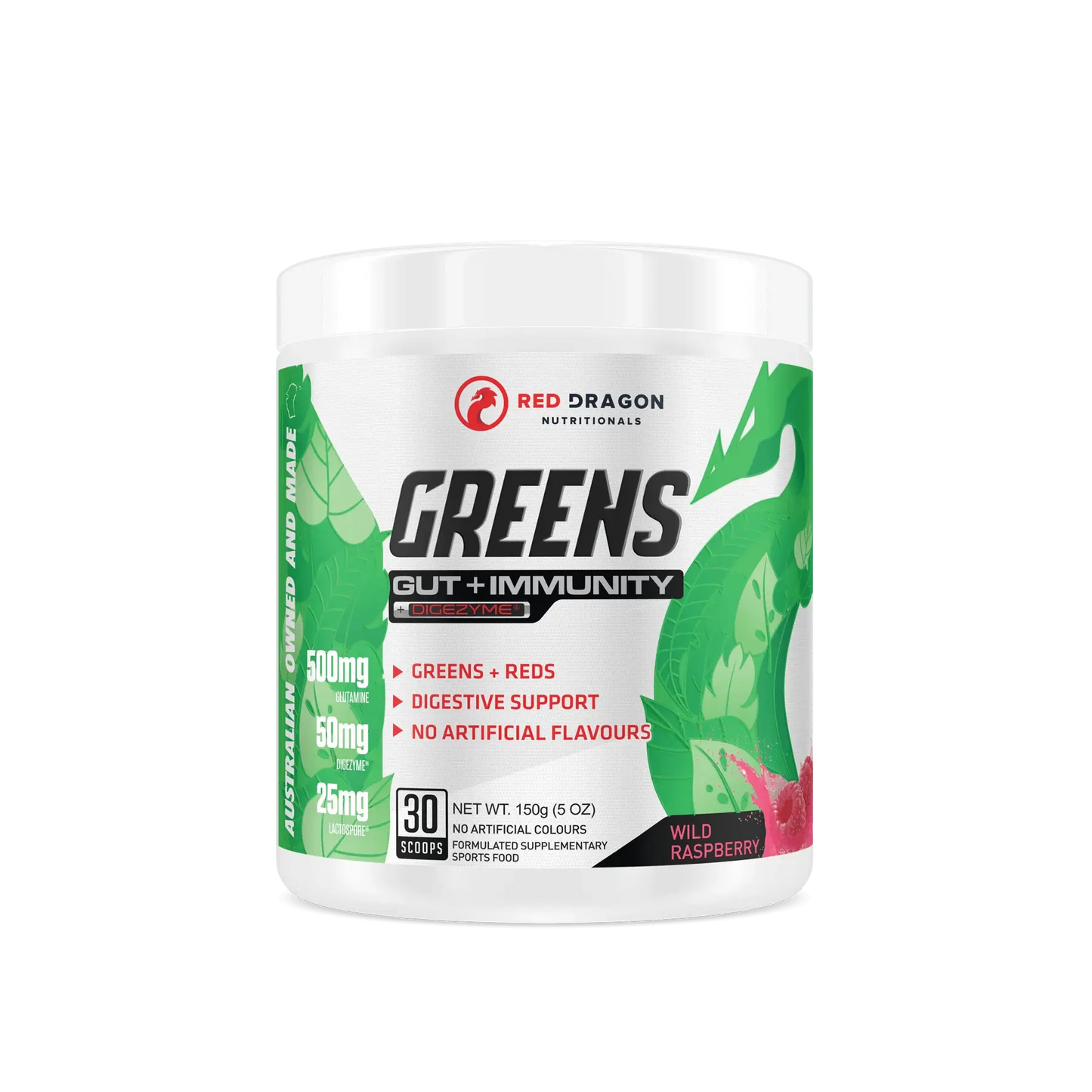 Red Dragon Nutritionals - Greens Gut + Immunity Blend 30 Servings
